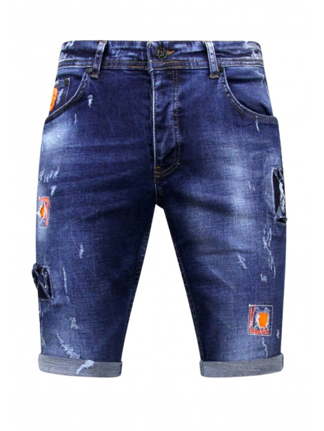 Local Fanatic Korte broek met verfspatten xxx LF-DNM-1016 large Local Fanatic Korte broek met verfspatten xxx LF-DNM-1016 large
