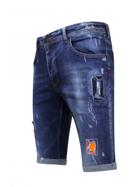 Local Fanatic Korte broek met verfspatten xxx LF-DNM-1016 large Local Fanatic Korte broek met verfspatten xxx LF-DNM-1016 large