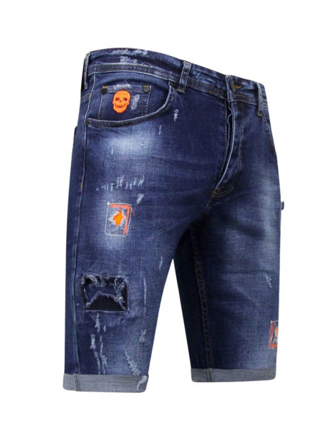 Local Fanatic Korte broek met verfspatten xxx LF-DNM-1016 large Local Fanatic Korte broek met verfspatten xxx LF-DNM-1016 large