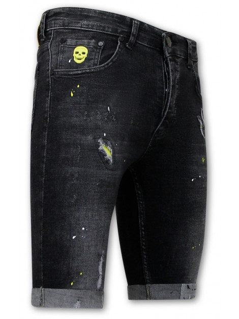 Local Fanatic Korte broek met verfspatten xxx LF-DNM-1022 large Local Fanatic Korte broek met verfspatten xxx LF-DNM-1022 large