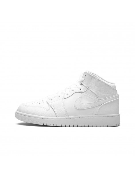 Nike Air jordan 1 mid triple white (gs) 554725-130 large
