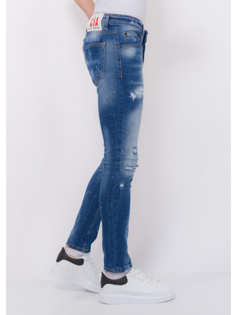 Local Fanatic Blue ripped stretch jeans slim fit LF-DNM-1080 large