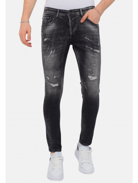 Local Fanatic Destroyed jeans with paint splatter slim fit LF-DNM-1086 large