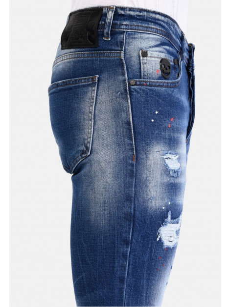 Local Fanatic Slim fit jeans met verfspatten stretch 1057 LF-DNM-1057 large Local Fanatic Slim fit jeans met verfspatten stretch 1057 LF-DNM-1057 large