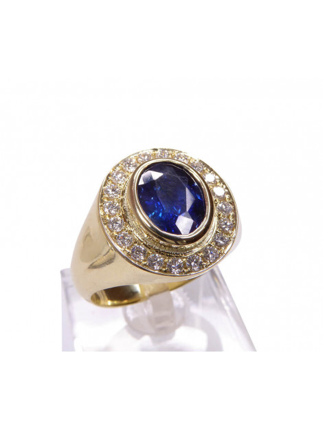 Atelier Christian Gouden ring met saffier en diamanten 23U937-0464JC large