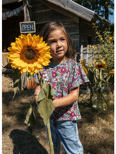Looxs Revolution Fancy top flowerfield voor meisjes in de kleur 2311-7104-952 large