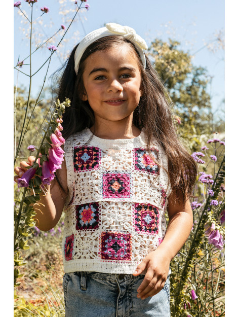 Looxs Revolution Gehaakte spencer voor meisjes in de kleur 2311-7022C-011 large