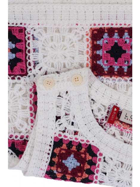 Looxs Revolution Gehaakte spencer voor meisjes in de kleur 2311-7022C-011 large