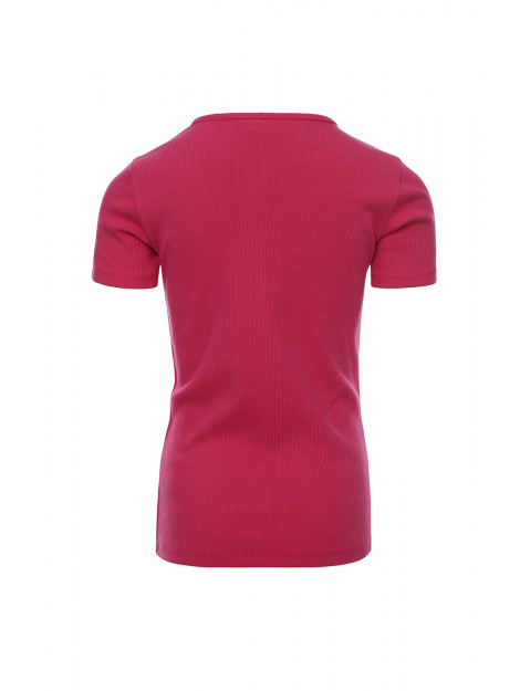 Looxs Revolution Fluo pink rib t-shirt keyholes voor meisjes in de kleur 2311-5433-223 large