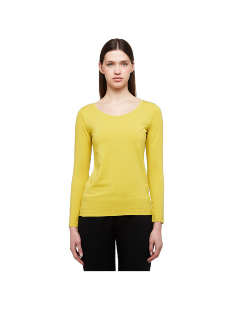 WB Comfy dames shirt lange mouw ronde hals 2203 - W - BLS - Yellow-XXL large