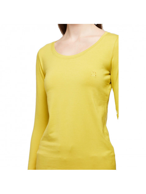 WB Comfy dames shirt lange mouw ronde hals 2203 - W - BLS - Yellow-XXL large