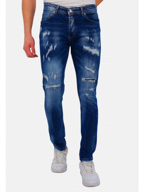 True Rise Slim fit jeans met gaten dc D&C-047 large