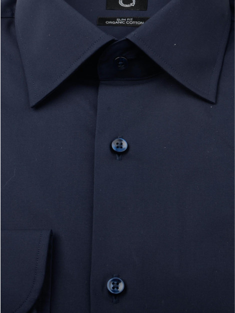 Hugo Boss Boss men business (black) business hemd lange mouw h-hank navy 10219212 50469345/404 166966 large