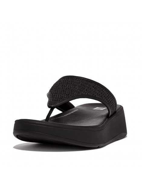 FitFlop F-mode woven-raffia flatform toe-post sandals FX7 large
