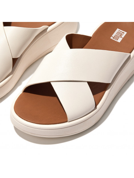 FitFlop F-mode leather flatform cross slides FW5 large