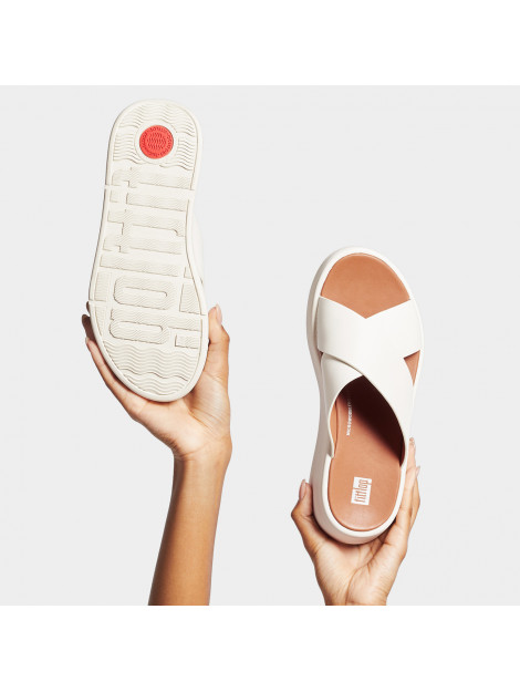 FitFlop F-mode leather flatform cross slides FW5 large