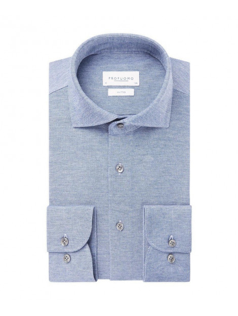 Profuomo Overhemd knitted shirt blue (ppth100019) Profuomo Overhemd Knitted Shirt Blue (PPTH100019) large