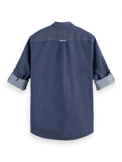 Scotch & Soda Overhemd button down indigo (169025 4622) Scotch & Soda Overhemd Button Down Indigo Blauw (169025 - 4622) large