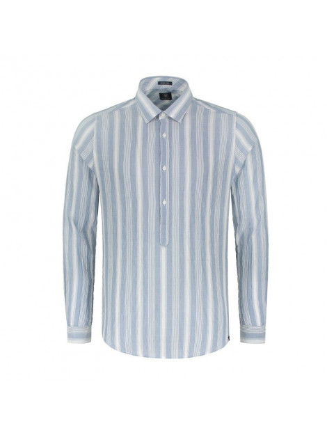 Dstrezzed Overhemd crinkle stripe horizon (303240 626) Dstrezzed Overhemd Crinkle Stripe Horizon Blauw (303240 - 626) large