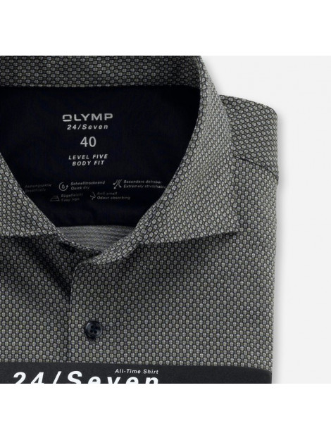 Olymp Overhemd luxor 24/seven body fit print (2016 84 47) Olymp Overhemd Luxor 24/Seven Body Fit Print Groen (2016 84 47) large