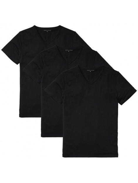Tommy Hilfiger T-shirts v-hals basic 3pack (2s87903767 990) Tommy Hilfiger T-shirts V-Hals Basic 3Pack Zwart (2S87903767 - 990) large