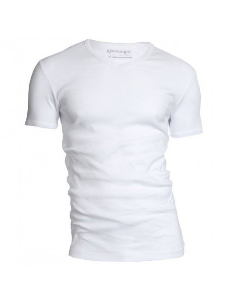 Garage T-shirt 1-pack semi body fit v-hals (0302n) Garage T-shirt 1-pack Semi Body Fit V-hals Wit (0302N) large