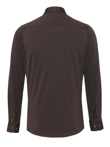 Pure Shirts overhemd functional fit dark brown (4030-21750 245) Pure Shirts Shirts Overhemd Functional Fit Dark Brown (4030-21750 - 245) large