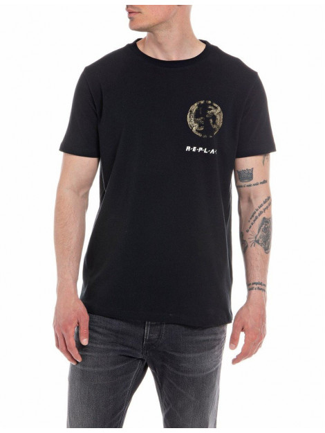 Replay T-shirt regular black (m6477 .000.22662 098) Replay T-Shirt REGULAR BLACK (M6477 .000.22662 - 098) large