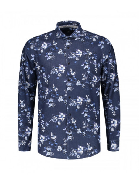 Dstrezzed Overhemd flower ribcord (303278 669) Dstrezzed Overhemd Flower Ribcord Navy (303278 - 669) large