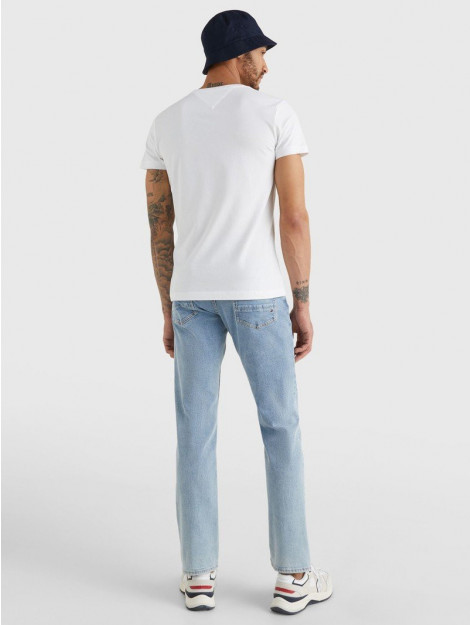 Tommy Hilfiger V-hals t-shirt slim fit corte stretch (mw0mw02045 100) Tommy Hilfiger V-hals T-shirt Slim Fit Corte Stretch Wit (MW0MW02045 - 100) large