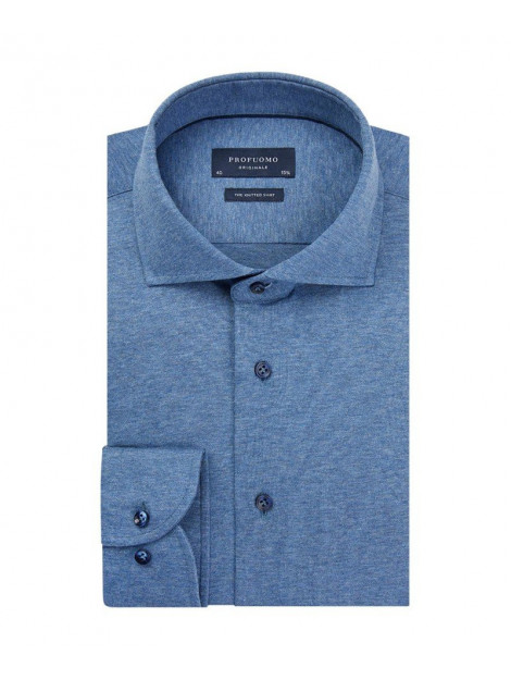 Profuomo Overhemd single jersey knitted (pp0h0a056) Profuomo Overhemd Single Jersey Knitted Blauw (PP0H0A056) large