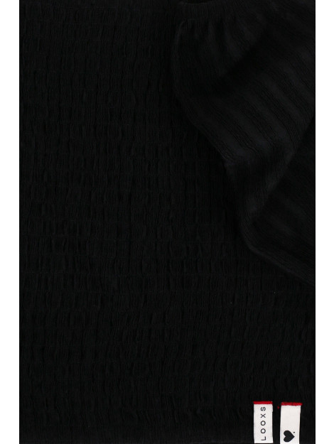 Looxs Revolution Cropped black top voor meisjes in de kleur 2312-5141-090 large