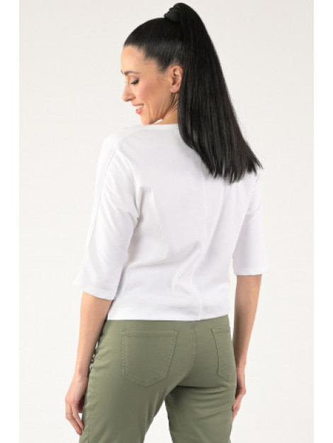 Sani Blu T-shirt driekwart mouw wit large