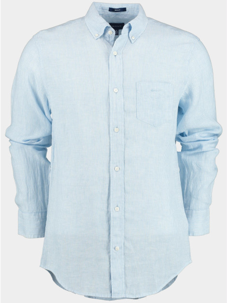 Gant Casual hemd lange mouw reg linen stripe shirt 3230081/468 173799 large