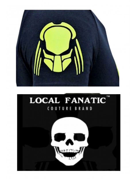 Local Fanatic T-shirt met opdruk predator neon print 11-6396B large