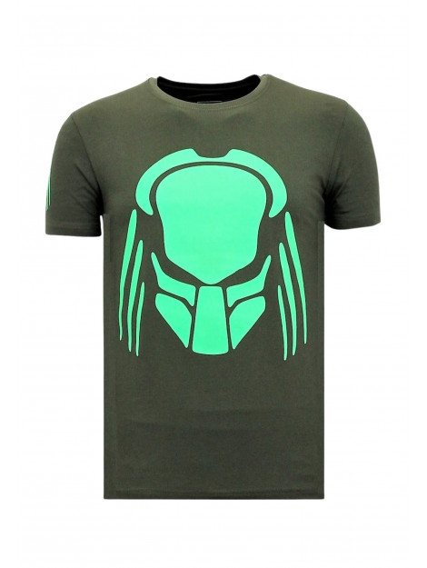 Local Fanatic T-shirt met print predator neon print 11-6396G large
