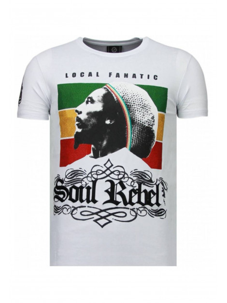 Local Fanatic Soul rebel bob rhinestone t-shirt 5778W large