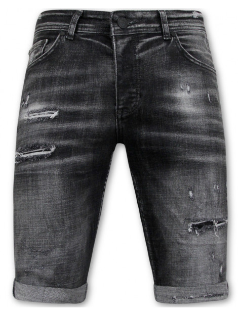 Local Fanatic Stonewashed ripped short slim fit LF-SHRT-1085 large