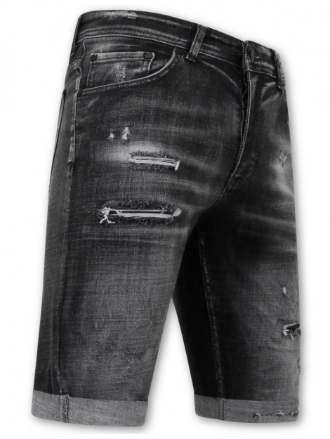 Local Fanatic Stonewashed ripped short slim fit LF-SHRT-1085 large