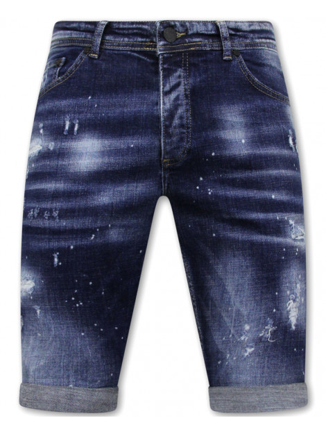 Local Fanatic Men's paint splatter stonewashed short slim fit LF-SHRT-1077 large