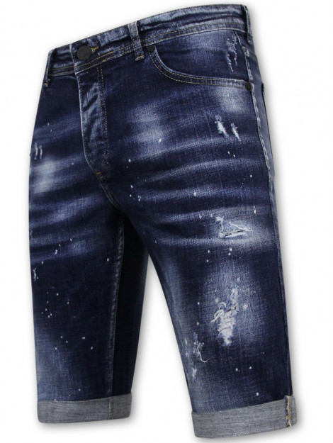 Local Fanatic Men's paint splatter stonewashed short slim fit LF-SHRT-1077 large