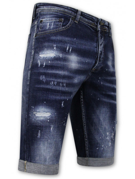 Local Fanatic Men's paint splatter stonewashed short slim fit LF-SHRT-1077 large