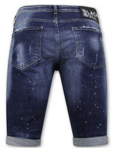 Local Fanatic Men's paint splatter stonewashed short slim fit LF-SHRT-1077 large