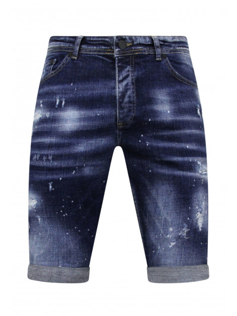 Local Fanatic Men's paint splatter stonewashed short slim fit LF-SHRT-1077 large