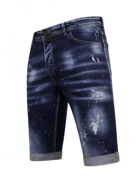 Local Fanatic Men's paint splatter stonewashed short slim fit LF-SHRT-1077 large