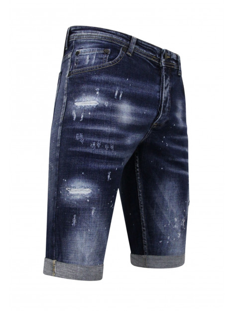 Local Fanatic Men's paint splatter stonewashed short slim fit LF-SHRT-1077 large