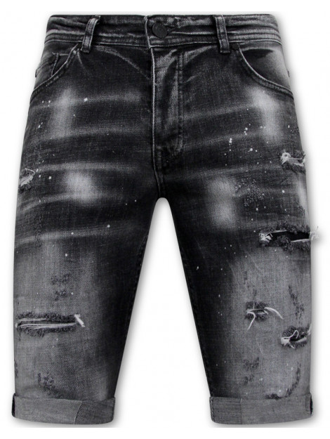 Local Fanatic Distressed short stonewash slim fit LF-SHRT-1087 large