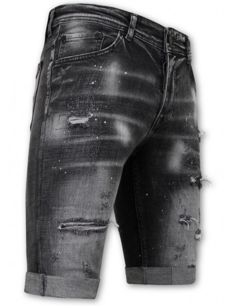 Local Fanatic Distressed short stonewash slim fit LF-SHRT-1087 large