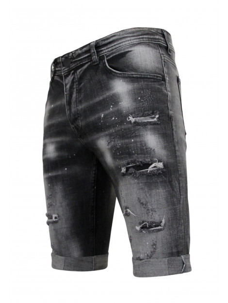 Local Fanatic Distressed short stonewash slim fit LF-SHRT-1087 large