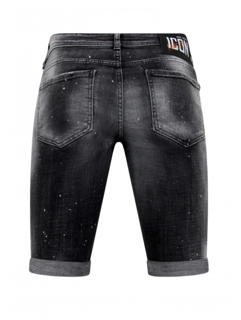 Local Fanatic Distressed short stonewash slim fit LF-SHRT-1087 large